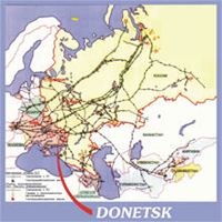 Карта-схема магистральных газопроводов, построенных по проектам института