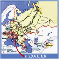 Карта-схема магистральных газопроводов, построенных по проектам института